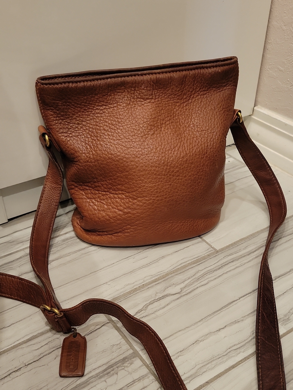 Vintage Coach 4907 Sonoma Classic Brown Leather Crossbody Bag
